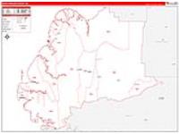 Wade Hampton Borough (), Ak Carrier Route Wall Map